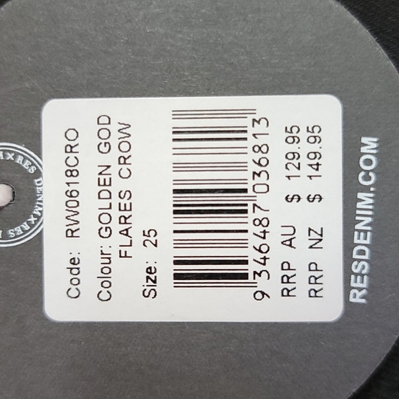 NWT RES Denim Black Flare Jeans - Picture 2 of 6